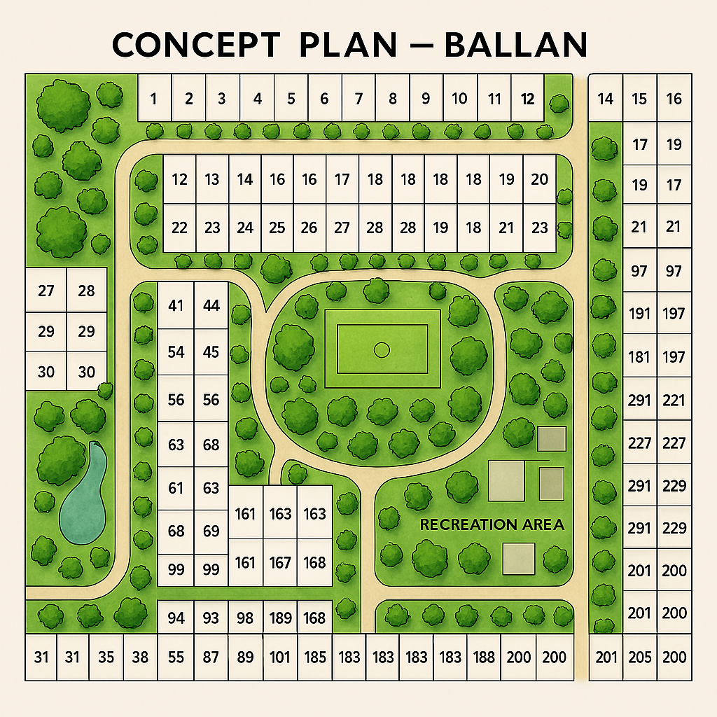Ballan, Concept plan, rural, Moorabool